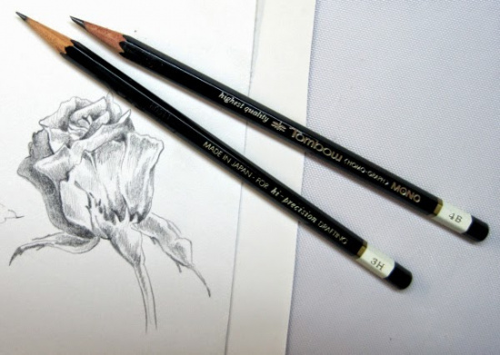 Набор графитовых карандашей "Mono Drawing Pencil" Set (6+1) с ластиком-ручкой